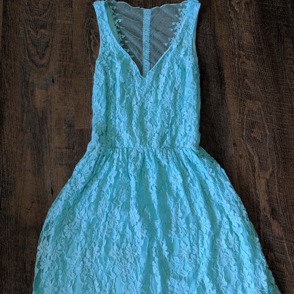 Dainty Hooligan Blue Lace Dress